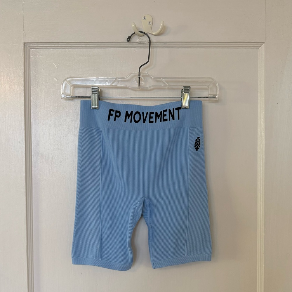 FP Movement Light Blue Biker Shorts - New With Tags